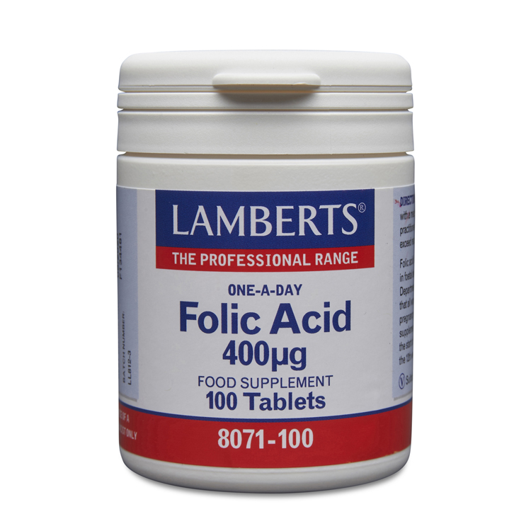 Lamberts Folic Acid 400ug 100 tabs